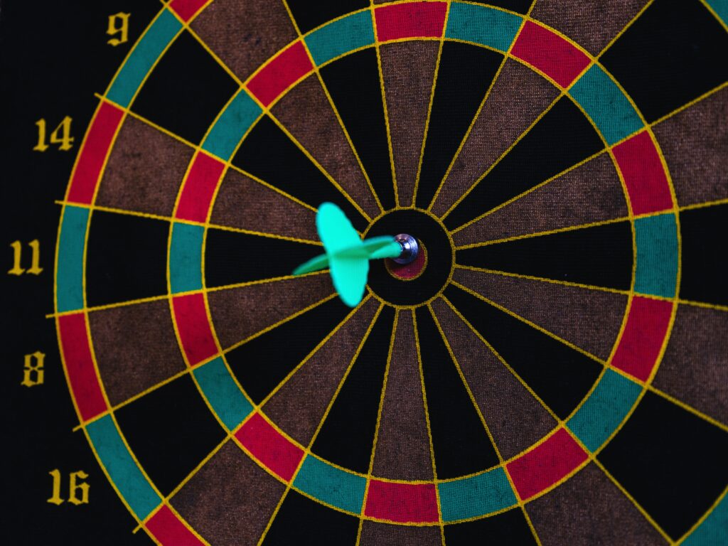 Image showing an accurate dart to depict precision in work.