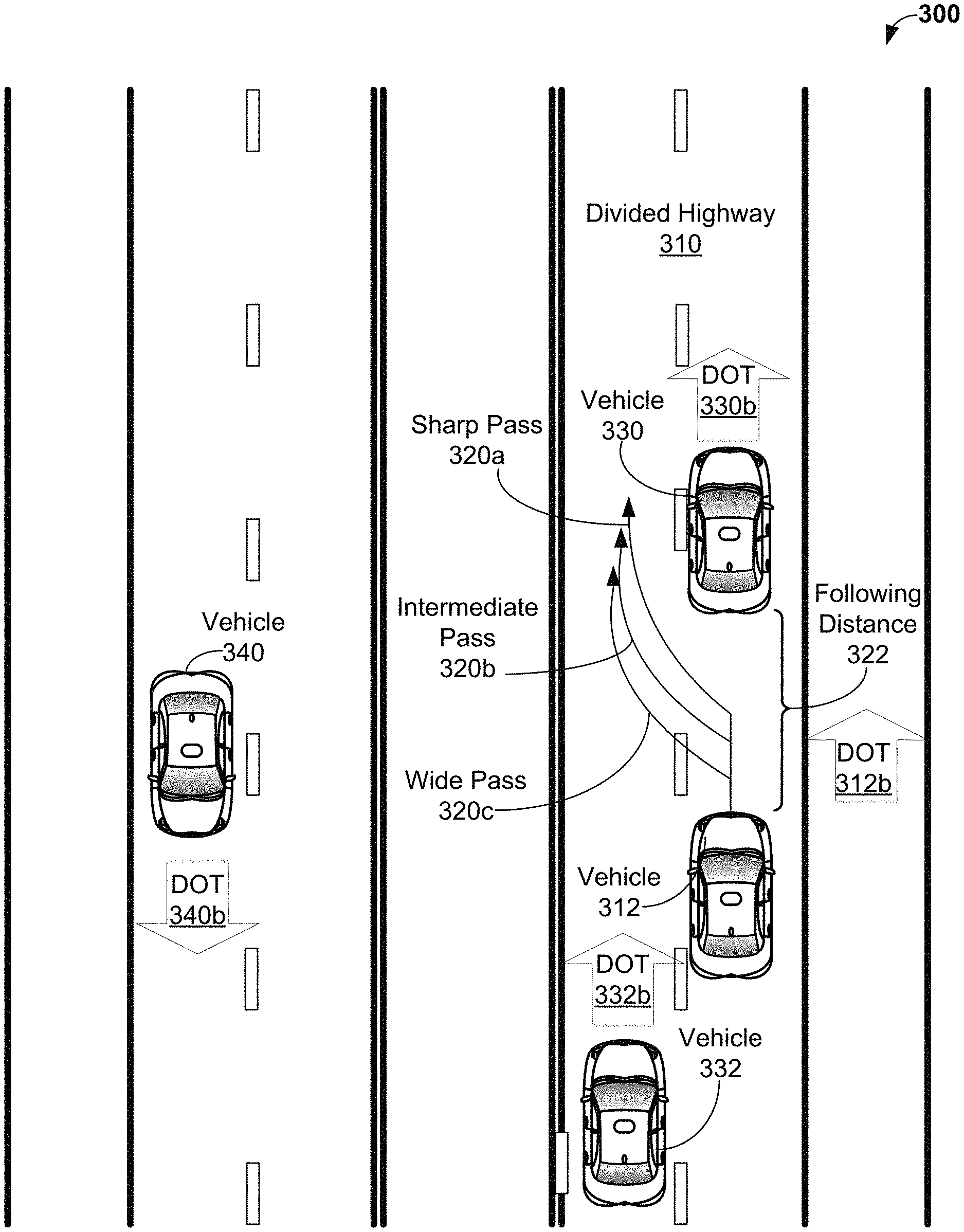 Invention for Selecting the driving trajectory of a vehicle in autonomous mode