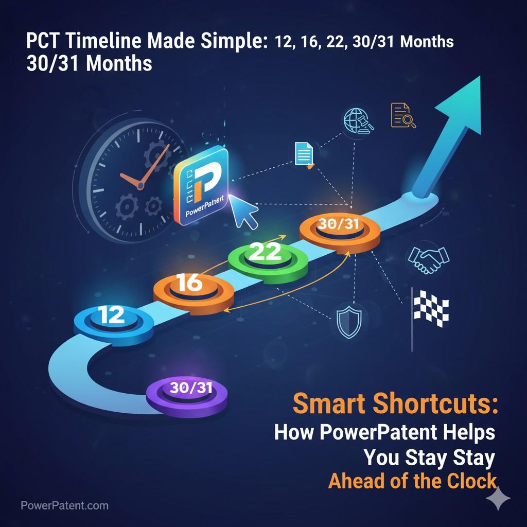 The smartest founders start aligning their PCT process early, when flexibility is highest and costs are lowest. PowerPatent helps you do exactly that, giving you a full picture of your timeline, options, and next steps from day one.