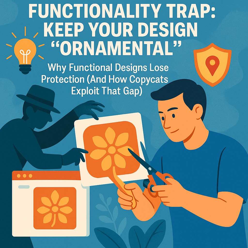 The moment the look of your product is tied too tightly to the way it works, you start drifting out of the safe zone. That’s the heart of the functionality trap.
