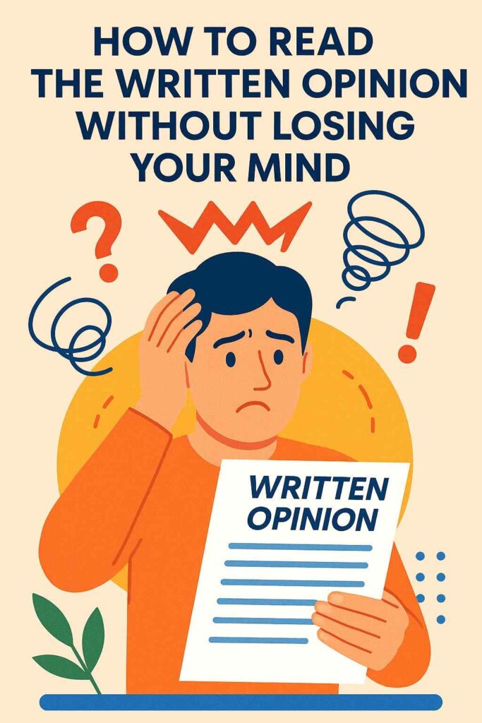 The goal is to read it calmly, with a business mindset. This is not a pass-or-fail report; it’s an opportunity to improve your position. Every comment in the written opinion is a clue.