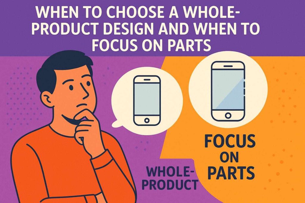 This option also works well when your product’s shape is unlikely to change over time. If the overall exterior is stable across versions, a whole-product design gives you a strong anchor for future enforcement.