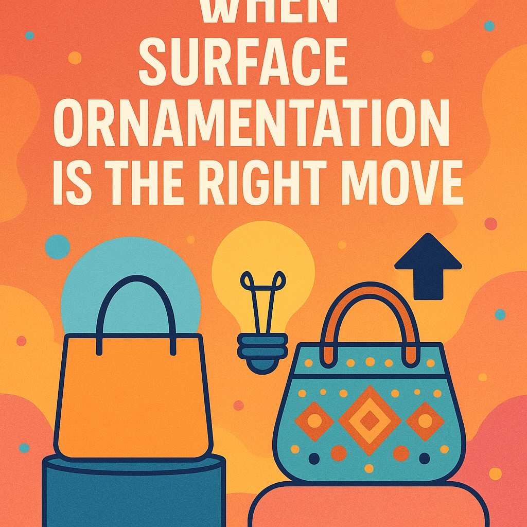 When the magic lives on the surface, choosing a surface ornamentation claim gives you stronger and cleaner protection without locking down the full shape.