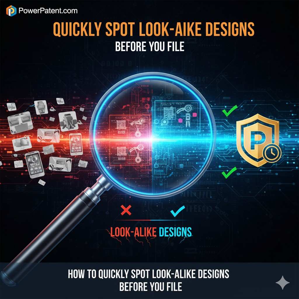 Design patents are all about how something looks, so your goal is to compare shapes, lines, proportions, and visual impressions. This becomes easier when you focus on where designs actually live.