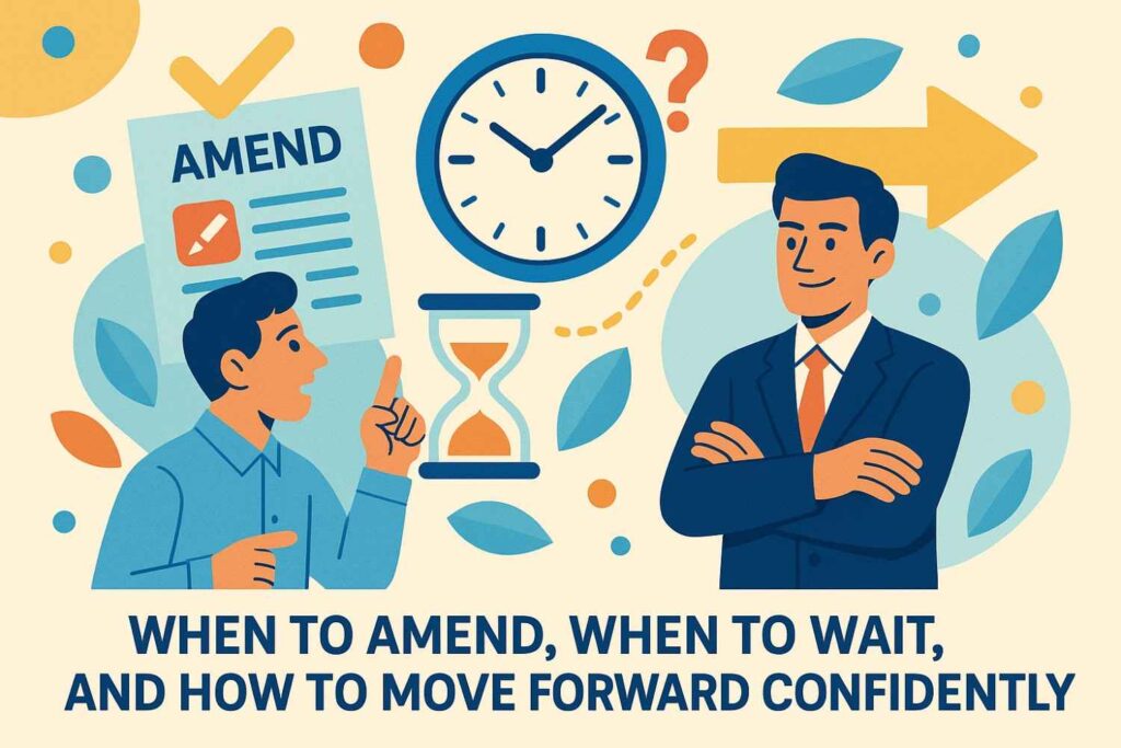 Every adjustment you make at this stage adds administrative steps and can shift the filing timeline, so you want to be sure the benefit outweighs the delay.