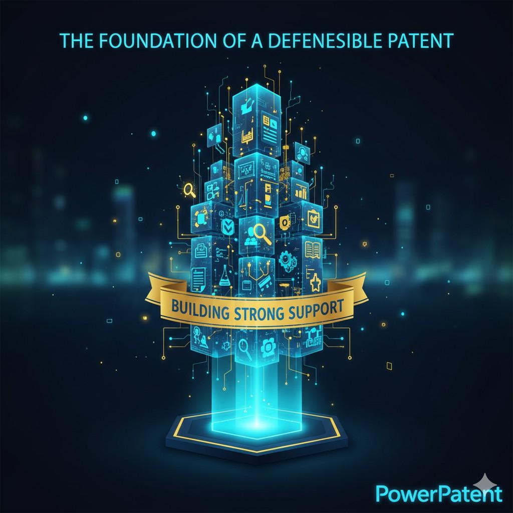 Every powerful patent rests on one simple truth: it must be fully supported. Without solid support in the description and drawings, even the most brilliant idea can lose strength during examination or enforcement.
