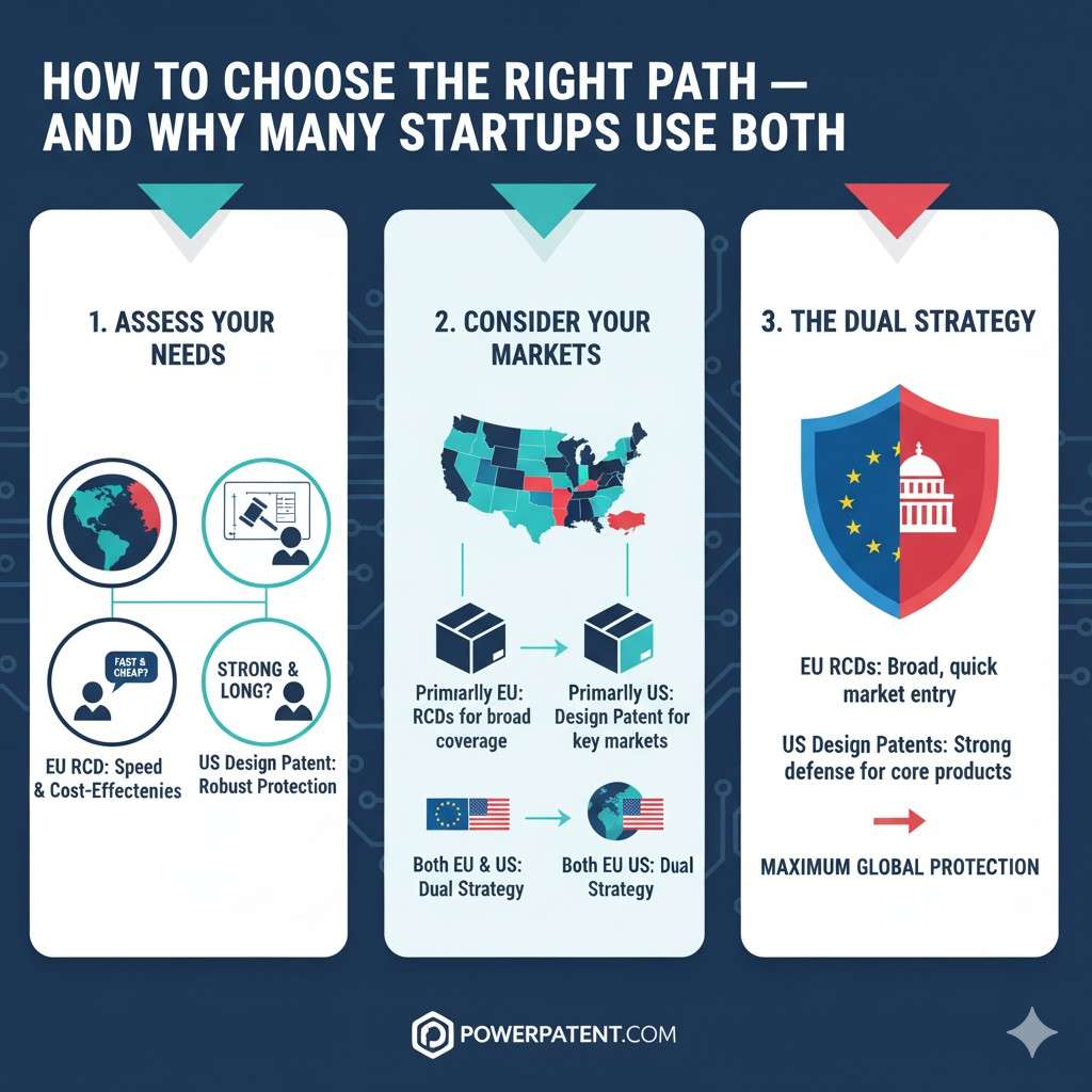 When your business scales, having a portfolio in both markets becomes a real competitive edge. It supports licensing opportunities, retail partnerships, acquisitions, and global expansion.