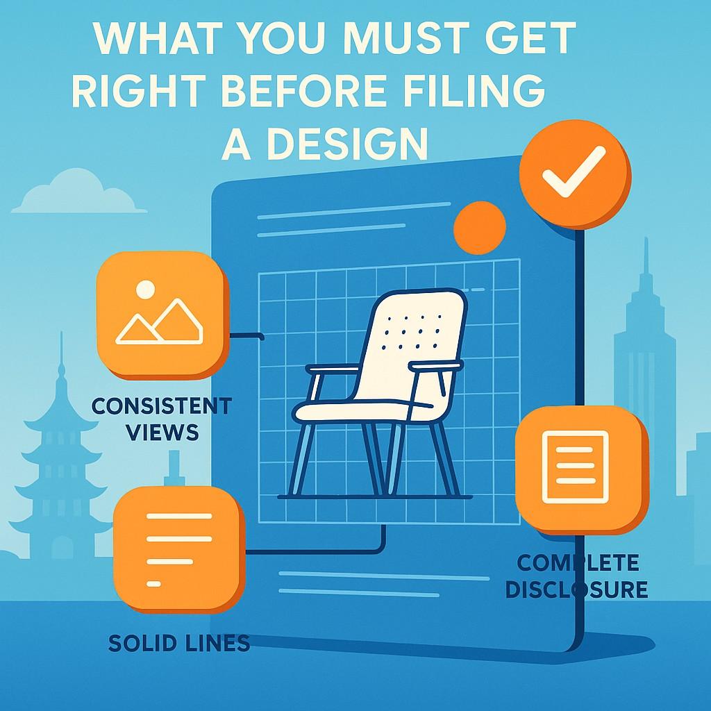 Chinese examiners compare every view closely, and even small differences in shading between views can lead them to think you are drawing multiple surfaces rather than one unified shape.