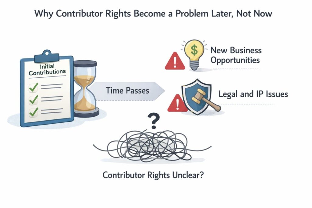 This is exactly why founders ignore contributor rights early on. There is no pain signal yet. Nothing is broken. Nothing is blocking progress. Adding paperwork feels unnecessary and even rude.