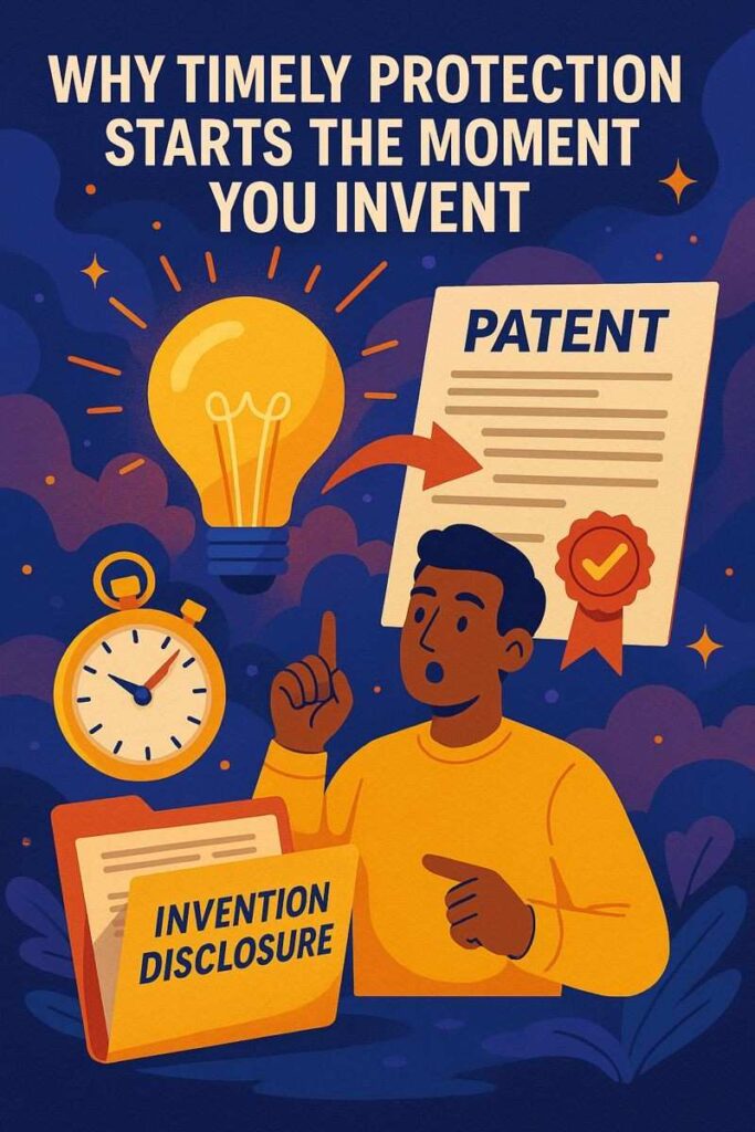 This means the moment your idea becomes real enough to describe in writing, the countdown begins. If someone else files something similar before you, even if they invented later, you lose ground that can be impossible to recover.