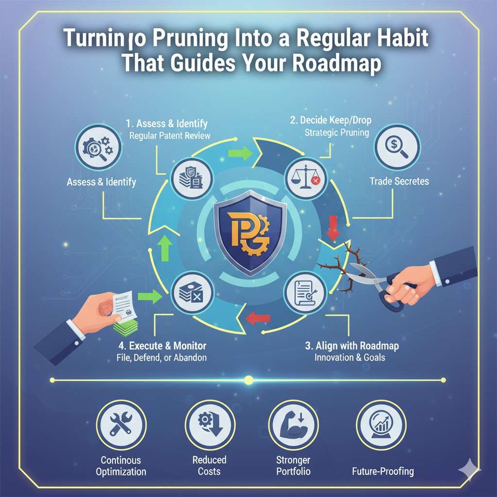 A consistent pruning cycle prevents this. It helps you catch misalignment early instead of years later. You see which patents still support your core tech and which ones no longer tell the right story.