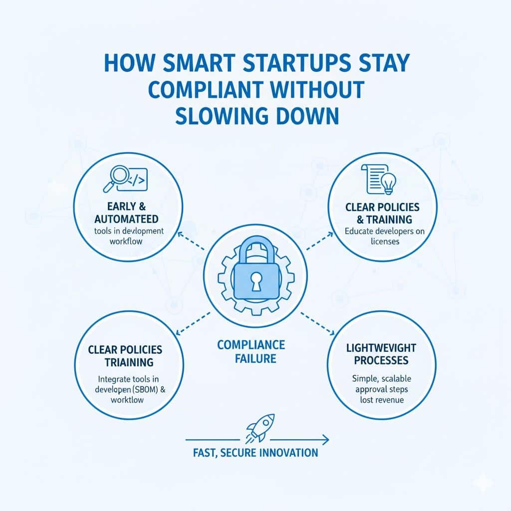 Smart startups assign responsibility early. This does not mean creating a new role. It often means the founder or tech lead takes temporary ownership. The key is that someone is accountable for awareness.