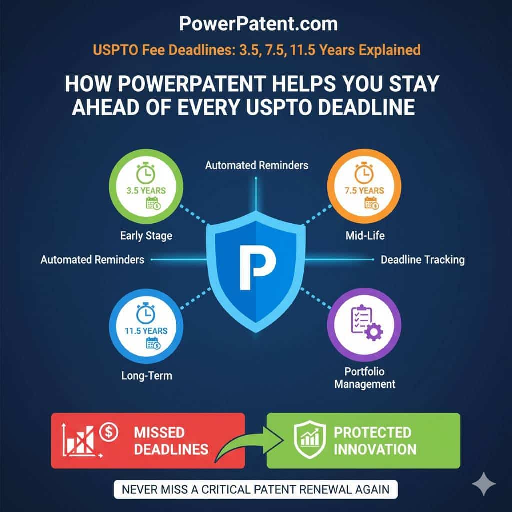 PowerPatent gives you the structure and stability to operate at a higher level. It is not just a tool for tracking dates. It is a foundation for building long-term value and protecting everything you have created.