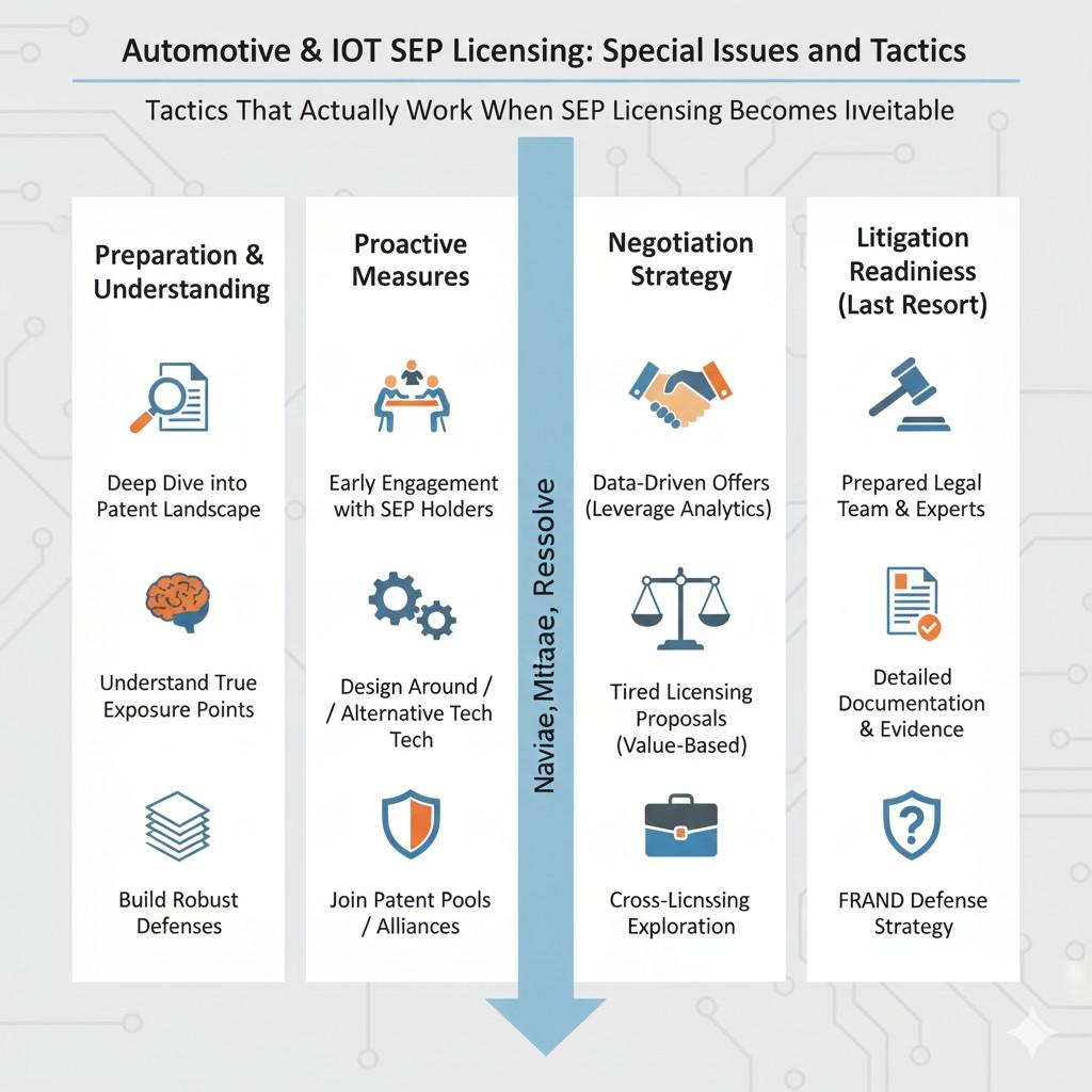 Automotive and IoT are only becoming more connected. SEP licensing will not fade. But with the right mindset and tools, it does not have to be a threat.