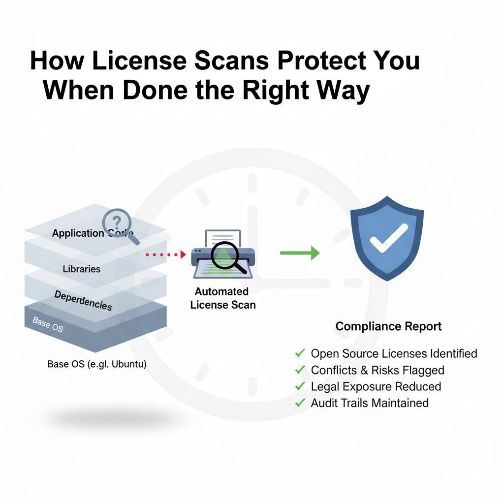 When license scans are integrated early, scoped wisely, and acted on calmly, they become almost invisible. They do their job without drama.