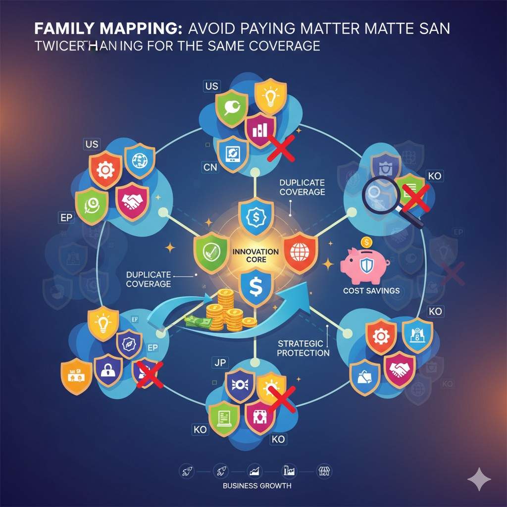 You can trace your rights from the parent filing to every child filing across every region. You know exactly how much of your invention is already protected in each place.