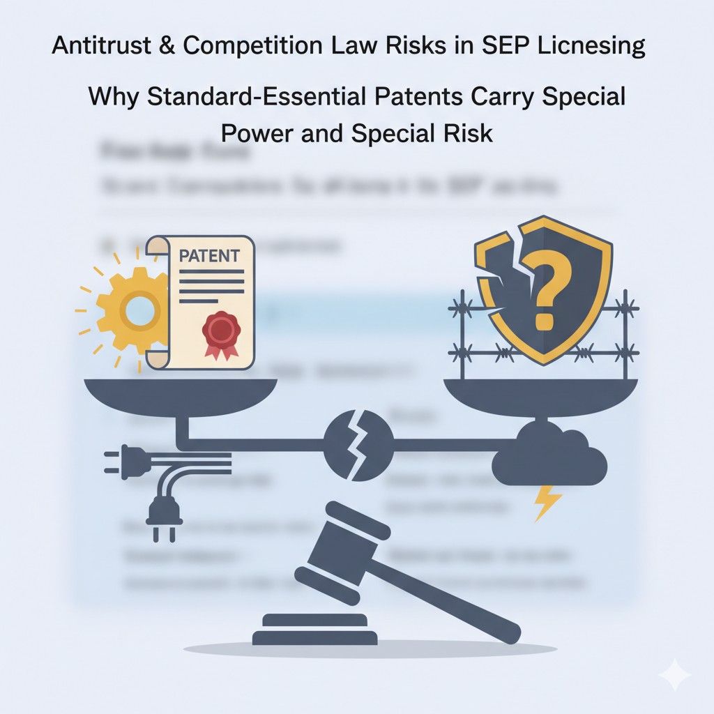 If your licensing behavior limits competition, even indirectly, you can face scrutiny.
