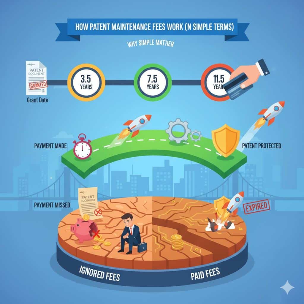 Sometimes a patent becomes even more valuable as a company grows, and paying the fee is a simple choice.