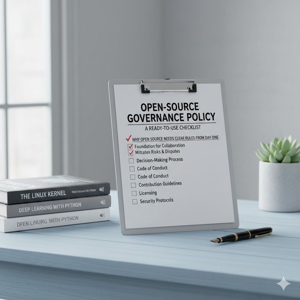 Starting early does not require lawyers, long meetings, or heavy tools. It requires agreement. Decide how your team will think about open source. Write it down. Share it. Revisit it as you grow.