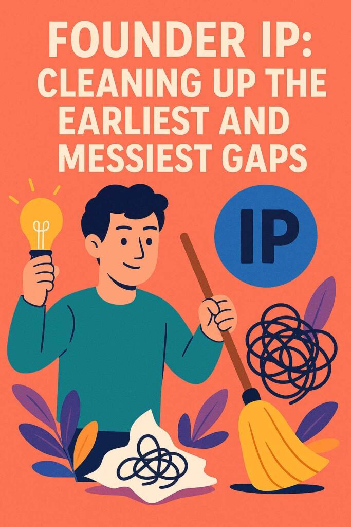 Fixing this is simple. Every founder signs an assignment transferring all past and future IP that is tied to company work. It doesn’t need complex language. It just needs to exist.