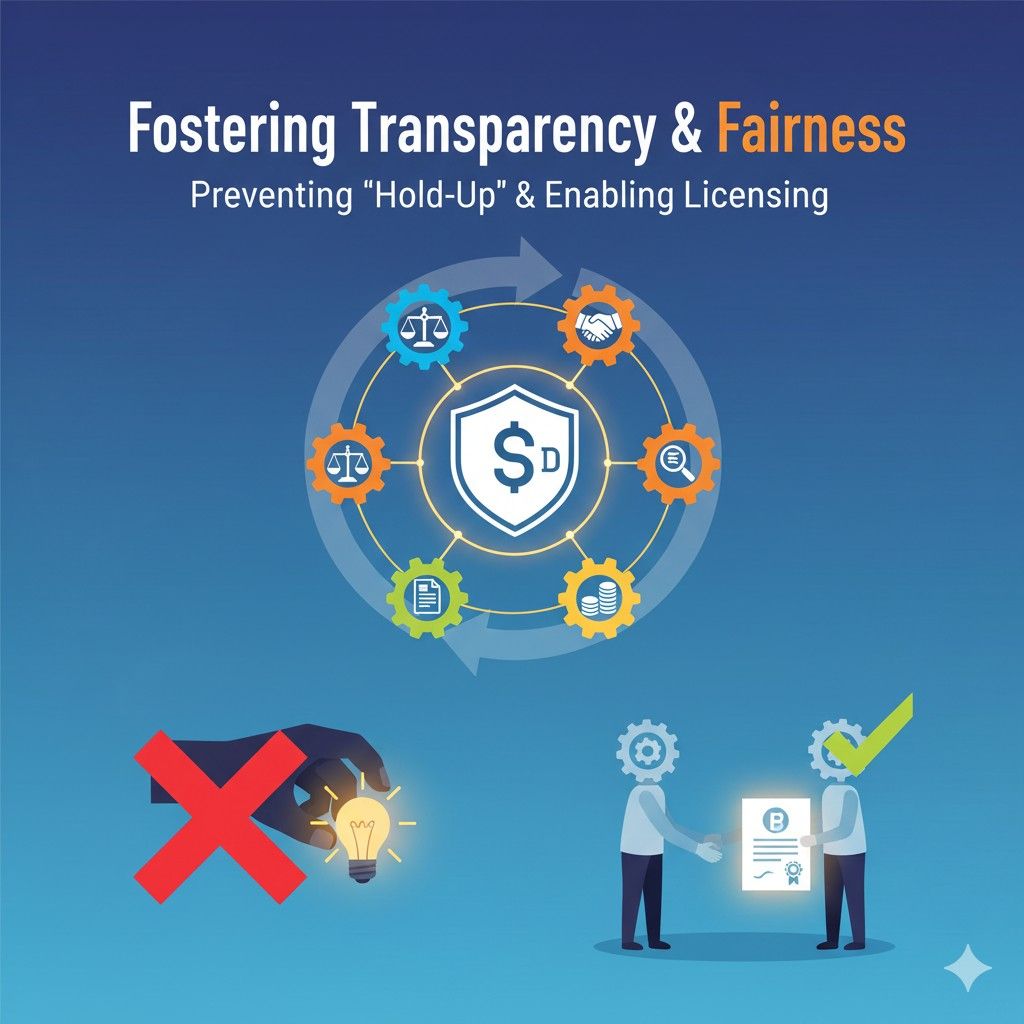 SDOs require SEP declarations to reduce this risk before it grows. They want visibility, not perfection. The goal is to surface potential IP issues early so the market can move forward with fewer surprises.
