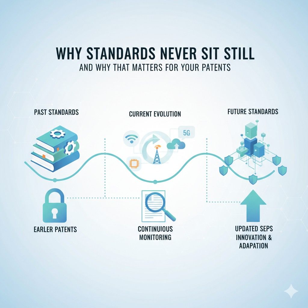 This is where modern tools matter. PowerPatent helps teams track how their inventions line up with evolving standards and work with real patent attorneys to act quickly when changes matter.