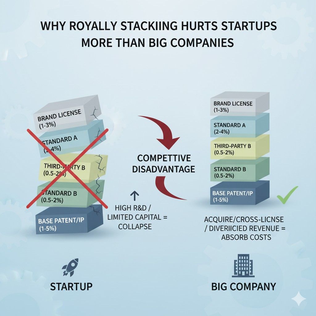 This is why even small per-unit royalties can quietly kill a promising product. They don’t look dangerous at first, but they stack up faster than early-stage revenue can handle.
