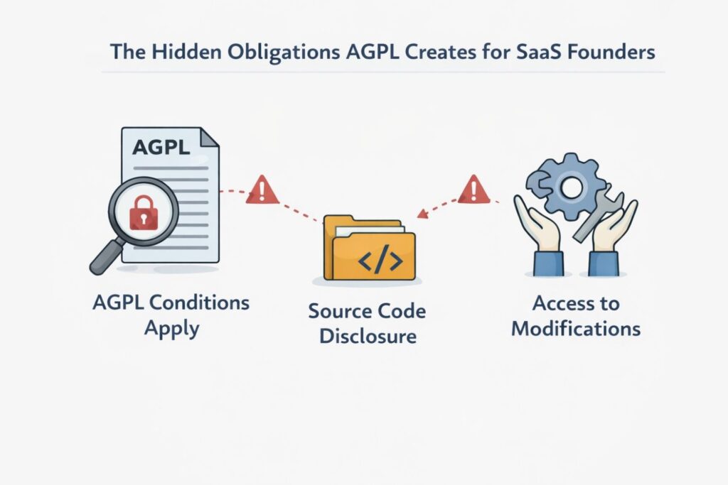 The duty can start the moment a user interacts with your service over a network. That interaction could be logging in, sending data, or receiving output that depends on AGPL code.