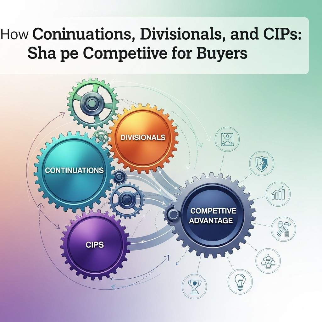 A founder may create a divisional because one part of the invention fits the core business, while another part fits a future expansion. This allows the company to expand without giving competitors room to grow in those adjacent areas.