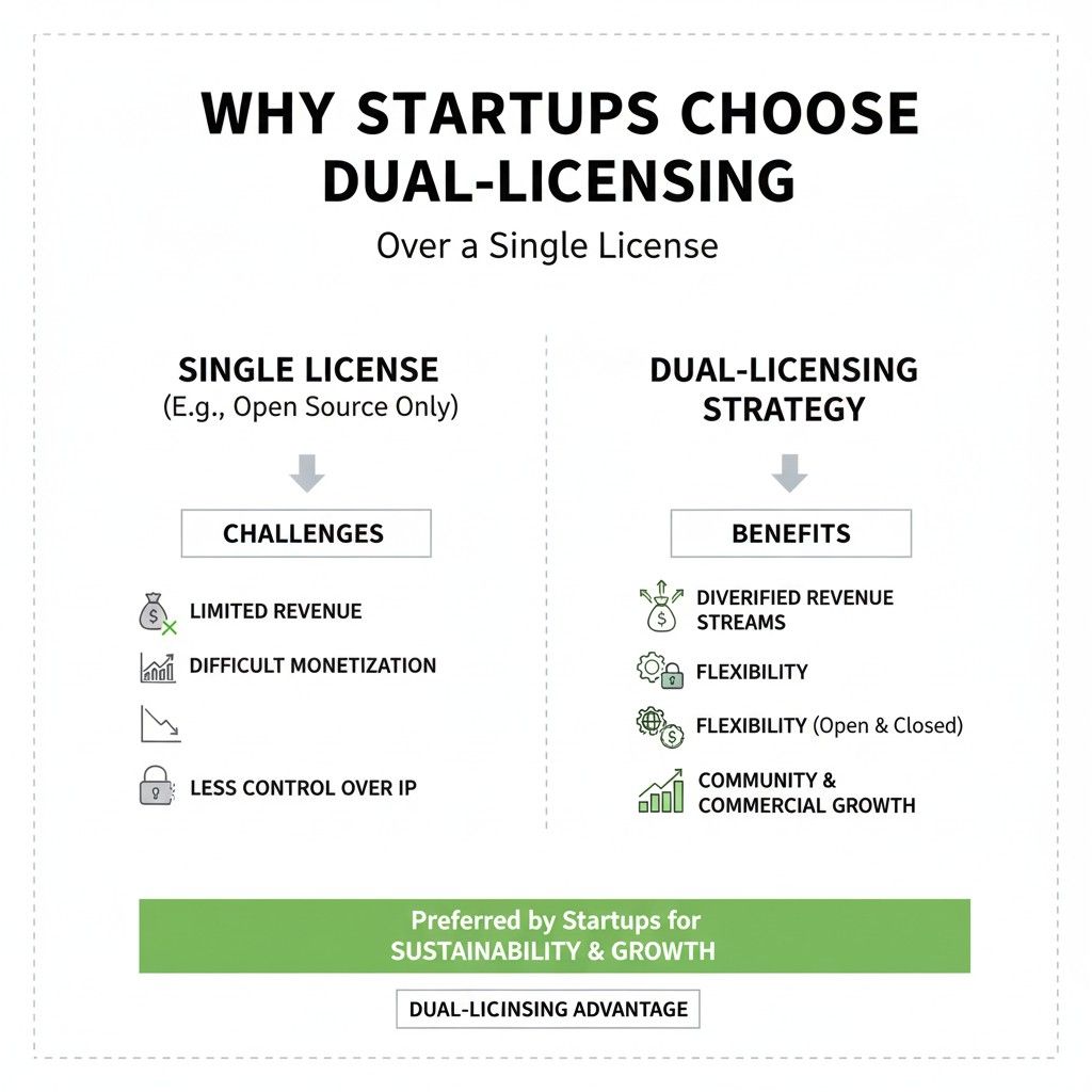 A single open license often cannot support this shift. Either it scares off serious buyers, or it allows silent commercial use without compensation.