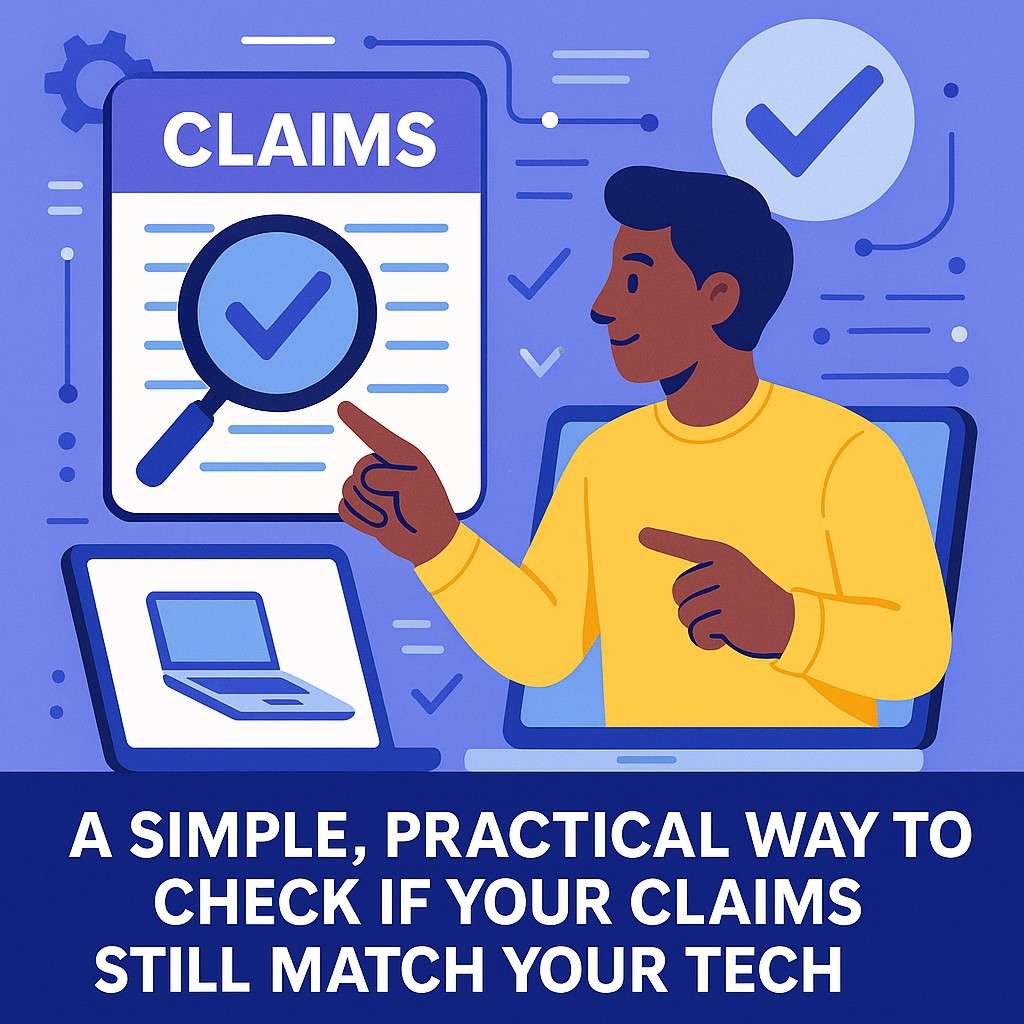 Many founders have read their claims only once, usually at the moment they filed. Claims can feel dense, but at their core they describe the critical steps, structure, or logic that makes your invention unique.