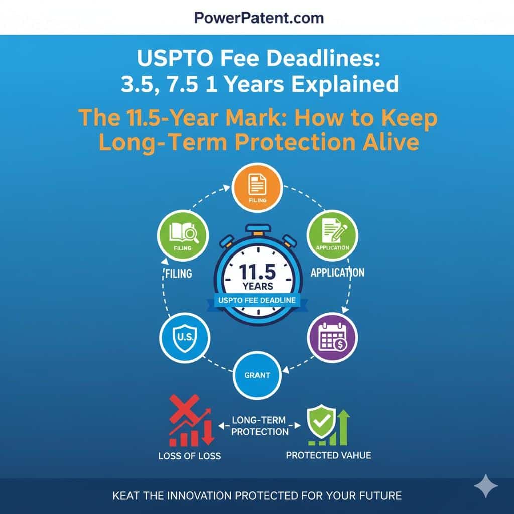 A patent that has been maintained all the way through the 11.5-year window suddenly becomes one of your strongest assets. It shows stability. It shows commitment. It shows that your invention is not going anywhere.
