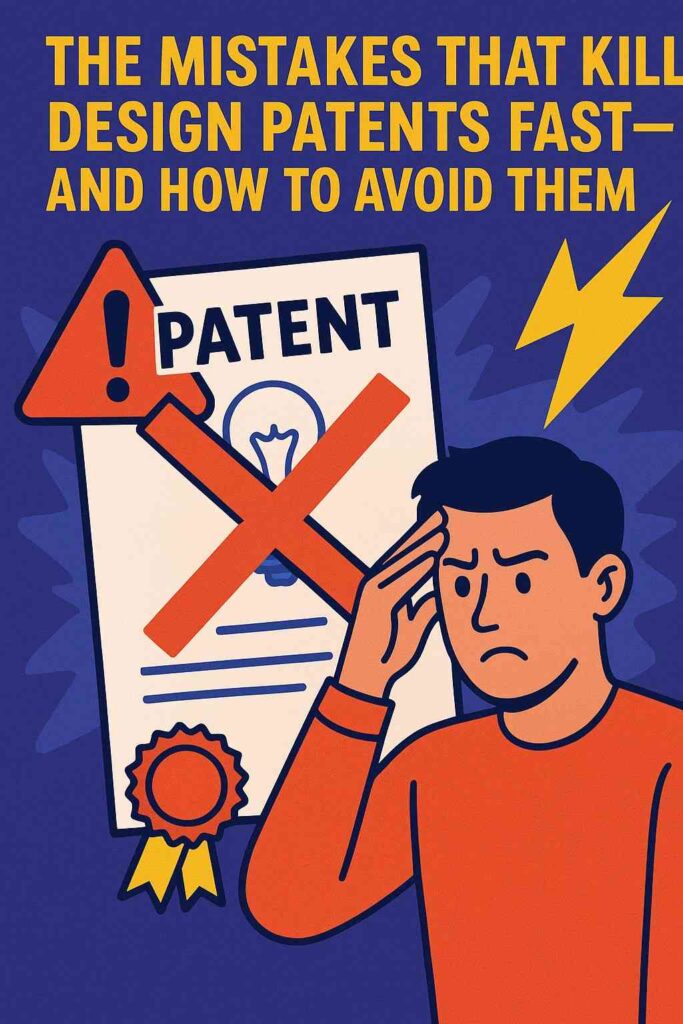 And if you’re working through multiple versions, you can file follow-up design patents as the product evolves. This gives you far more freedom than waiting until everything is perfect.