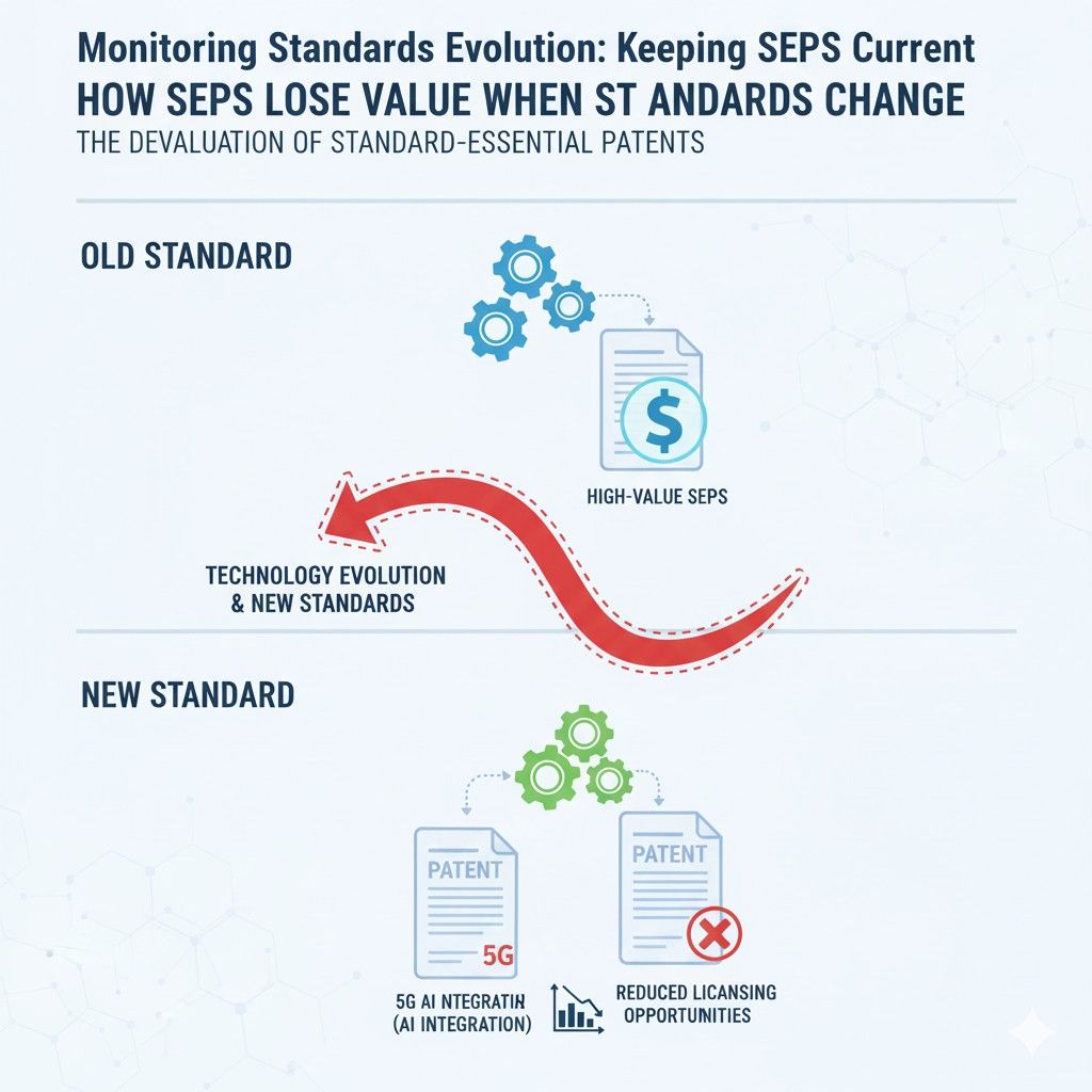 Instead of pushing harder, strategic businesses step back and ask why. Often, the answer lies in a standard update that weakened the patent’s link.