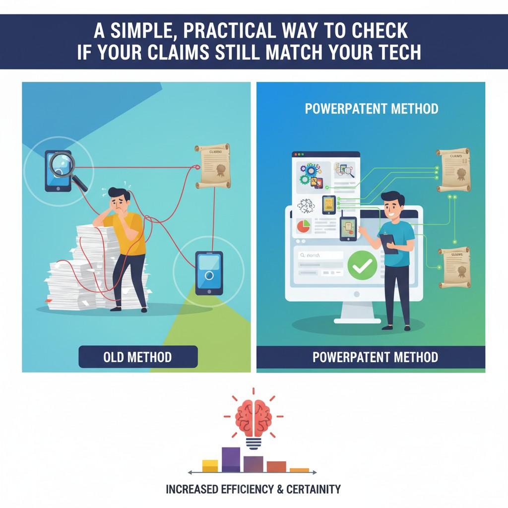 They ask where they can build without infringing. When you run your review, asking the same question helps you see your invention from the outside.