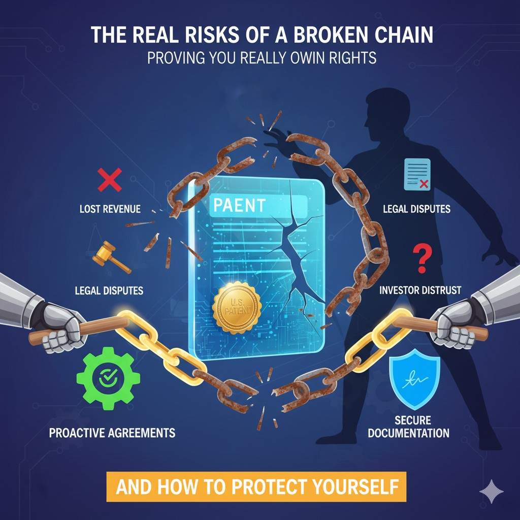 Even if their challenge fails, they can use the uncertainty to delay your progress. Startups do not have time for defensive battles, especially when they could have been avoided with proper documentation.