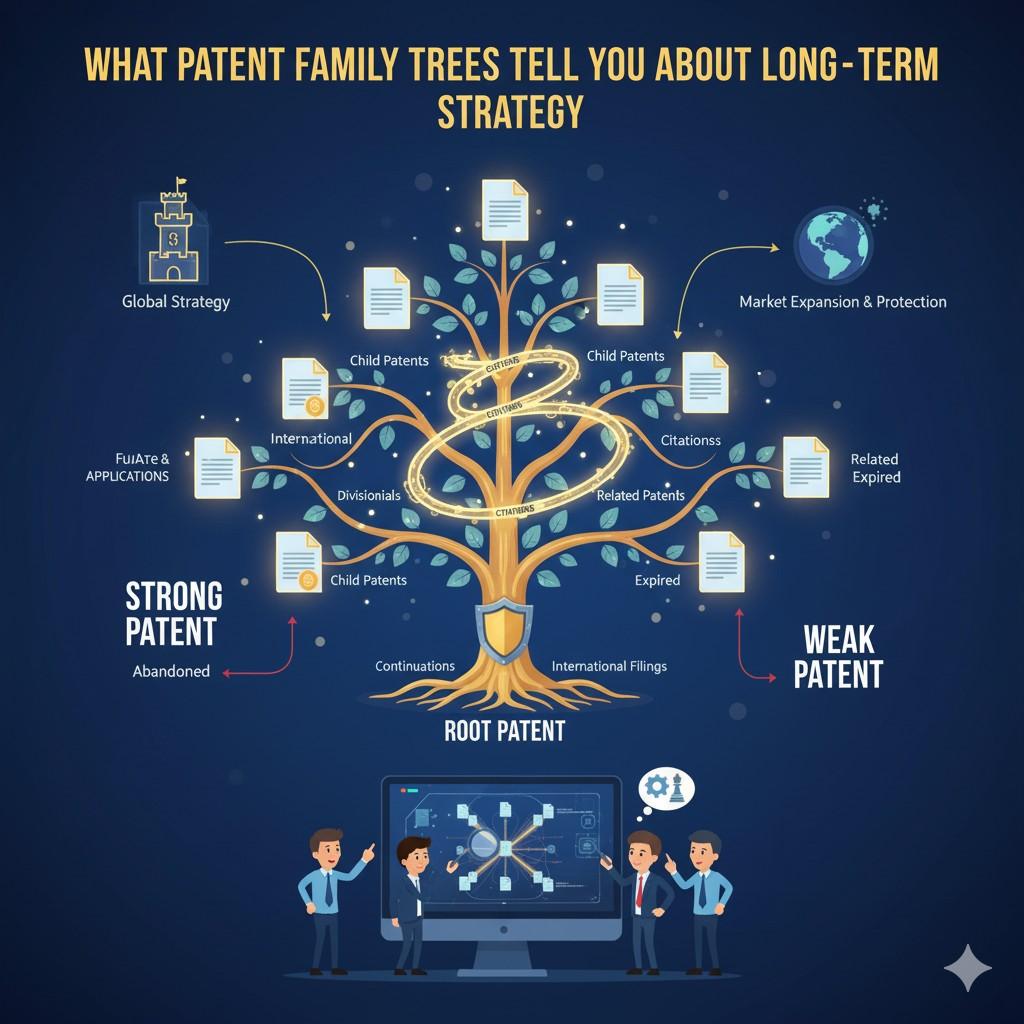 They show whether a competitor has locked down the same idea across several countries, whether they are still expanding their coverage, and whether new filings might soon appear.