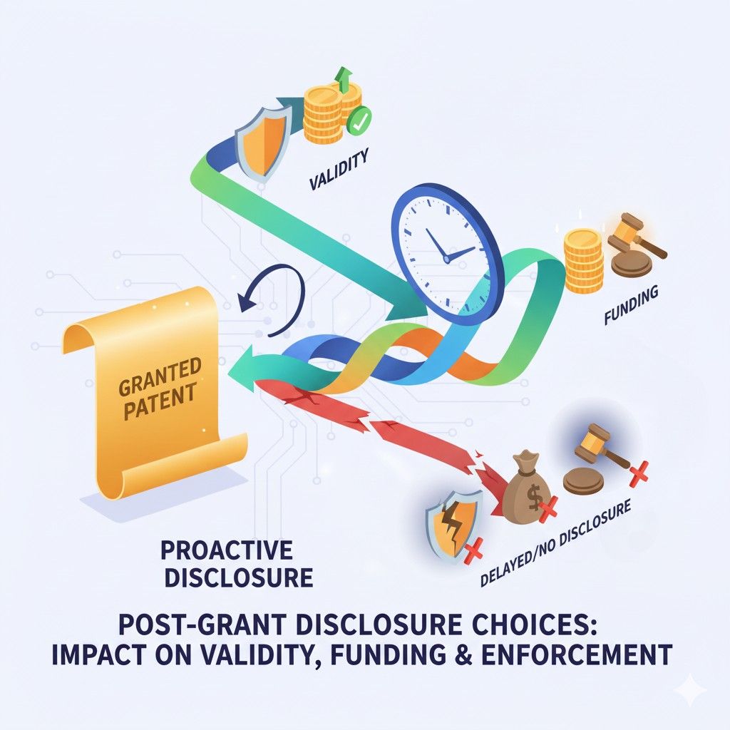 Through all of that, your patent will keep working for you if you keep it clean, reviewed, and well-managed. Post-grant choices are not about bureaucracy.