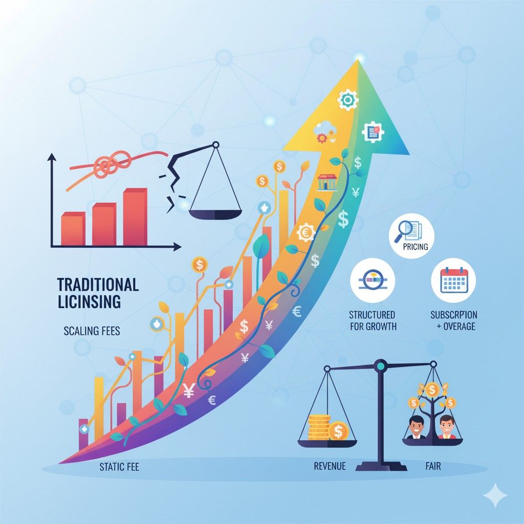 You can also tie certain features or capabilities to specific revenue bands. This way, customers unlock new functionality as they grow, and the fee adjusts as part of that natural progression.