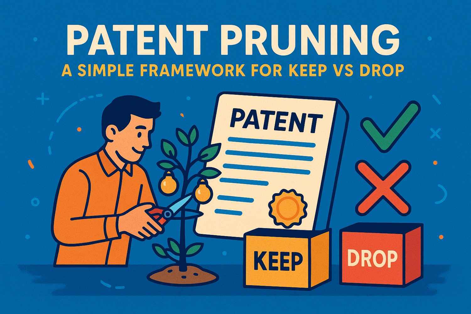 Patent Pruning: A Simple Framework for Keep vs Drop