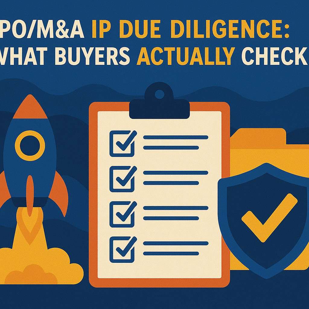 Get deal-ready fast. Learn what buyers really inspect in IP due diligence so you can avoid surprises and protect valuation during IPOs or acquisitions.