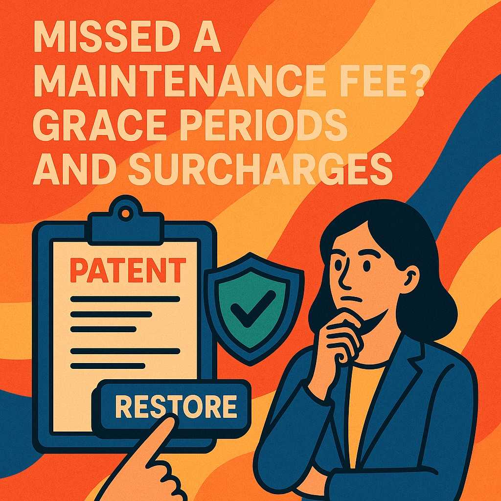 Missed a USPTO maintenance fee? Learn your grace period, surcharges, and how to restore a patent before rights expire for good.