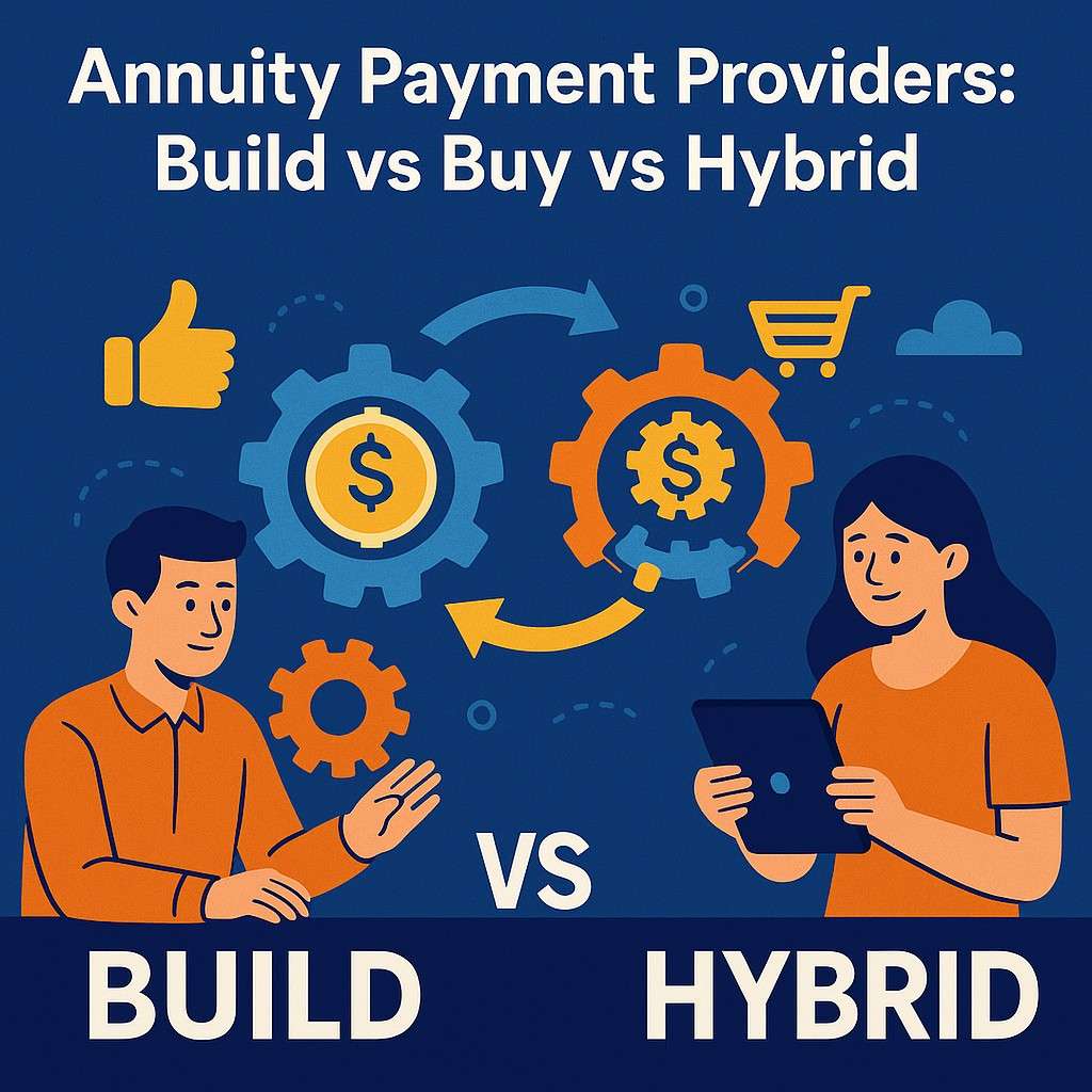 Compare building your own annuity system vs buying a provider vs a hybrid model. Learn what saves time, money, and risk.