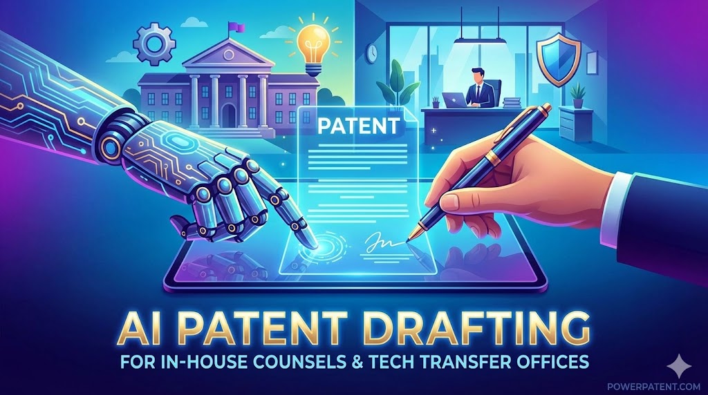 AI Patent Drafting for In-House Counsels and University Tech Transfer Offices: An Overview