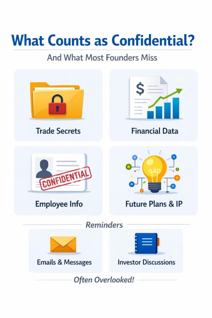 A good mental shift is this: anything that helps someone understand how you win, or how you plan to win, deserves careful handling. That includes things that feel incomplete, messy, or not fully formed yet.