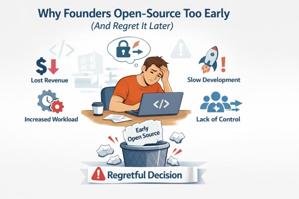 Founders worry that keeping code private will slow adoption or reduce trust.