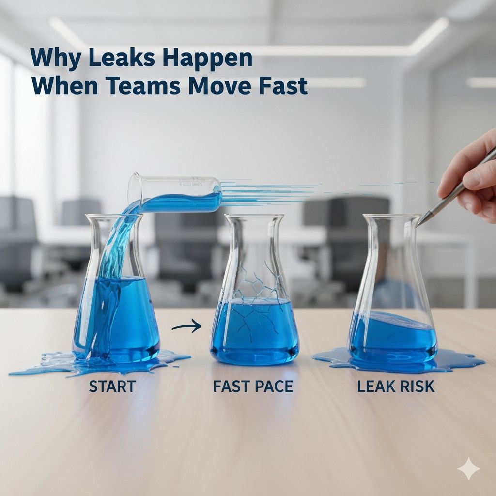 The problem is that sensitive work often looks the same as non-sensitive work on the surface. A doc is a doc. A link is a link. When everything moves quickly, people treat all actions as equal.