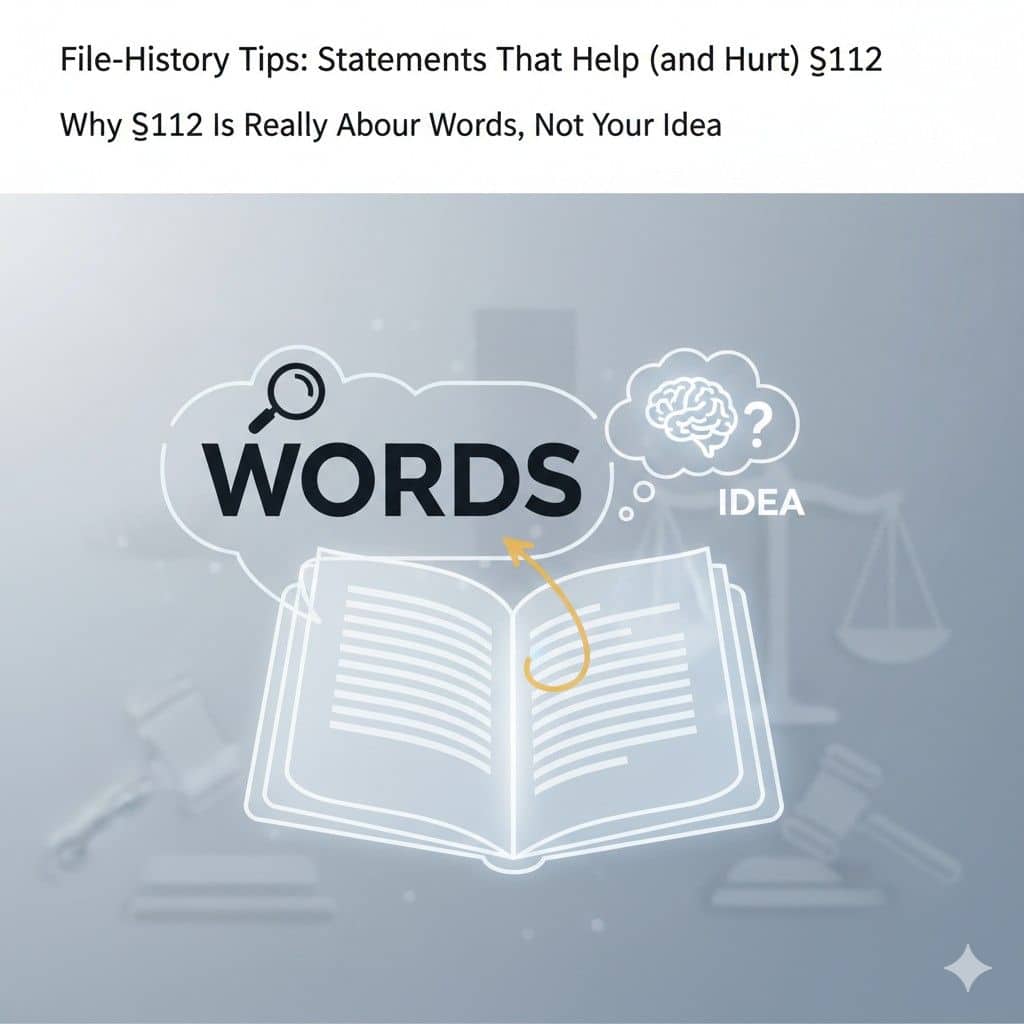 Section 112 requires that someone else, reading your patent later, could recreate your invention without asking you questions.