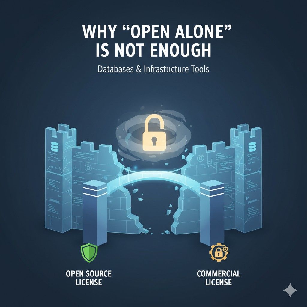 They can wrap it with their own services, sell it at scale, and never pay you a dollar. This is not because they are evil. It is because the license allows it.