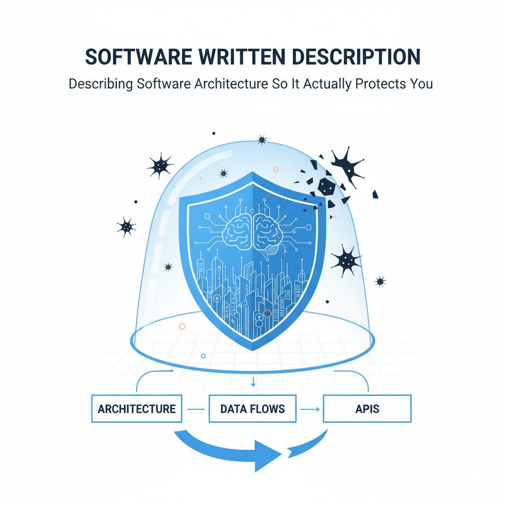 A strong written description captures those choices. It explains why certain components exist, what each one is responsible for, and how they work together as a system.